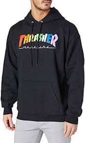 Thrasher Regnbåge Magtröja för Män - Svart L